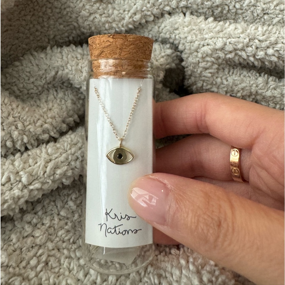 Evil eye charm necklace